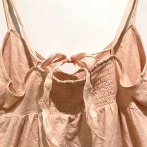 NWOT AEO Blush Pink Babydoll w/ Ribbon Tie